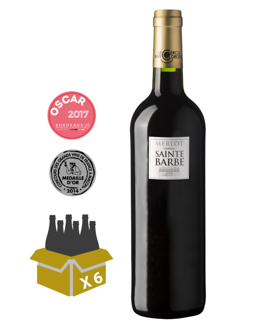merlot 2014 château sainte barbe, achat vins de bordeaux